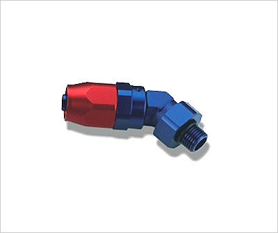 FORGED HOSE END MALE AN THREADS 45°
